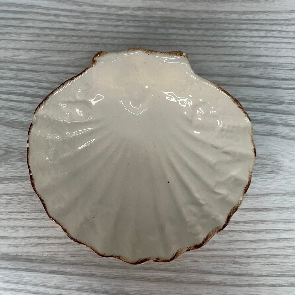 Le Grande Buffet Sabatier Shell Shaped Dish Bowl Vtg Gold Trim Dishwasher Safe